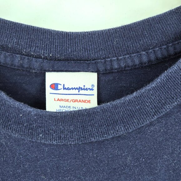 Champion Vintage Y2K Cropped Tee Navy - Picture 4 of 4